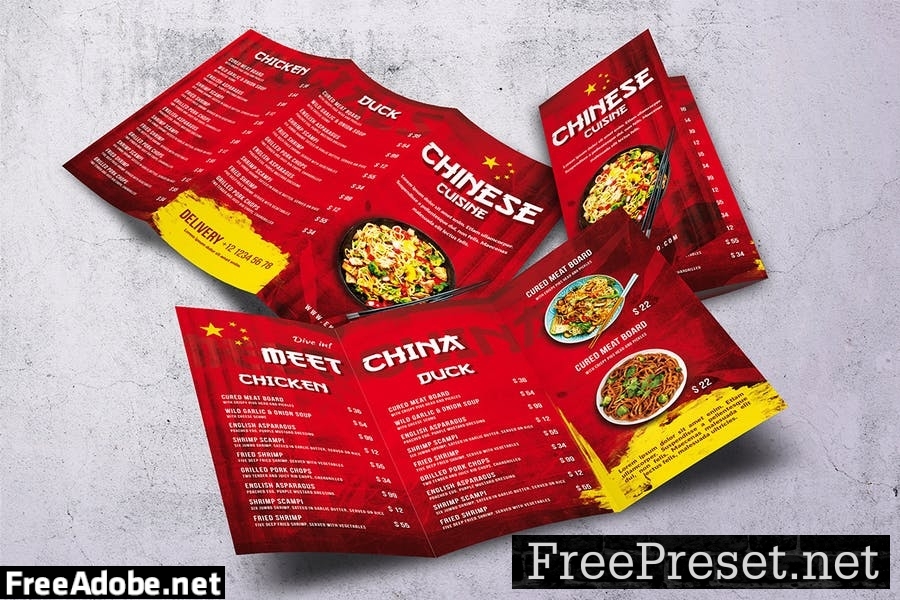 Different Countries Trifold Menu Bundle