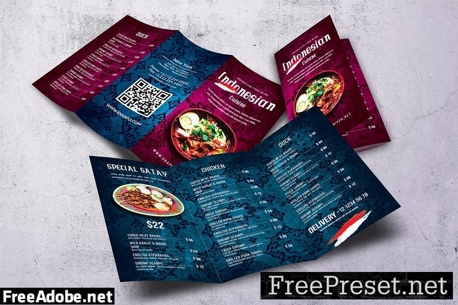 Different Countries Trifold Menu Bundle