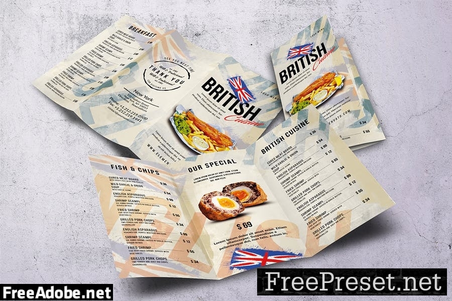 Different Countries Trifold Menu Bundle