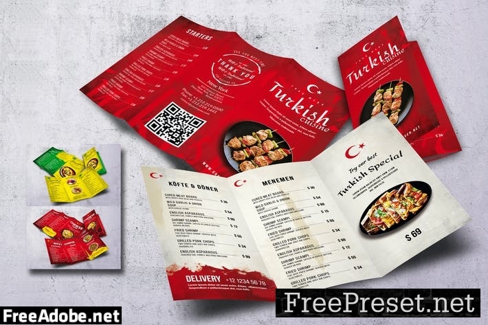 Different Countries Trifold Menu Bundle 65JB27S