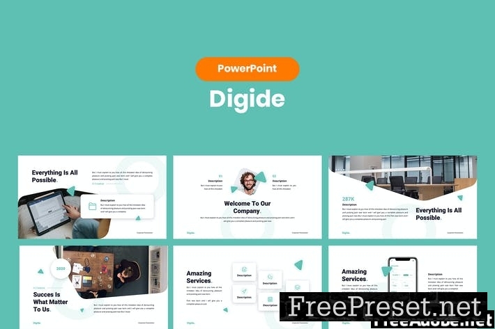 Digide - Startup PowerPoint Template WXEDRS3