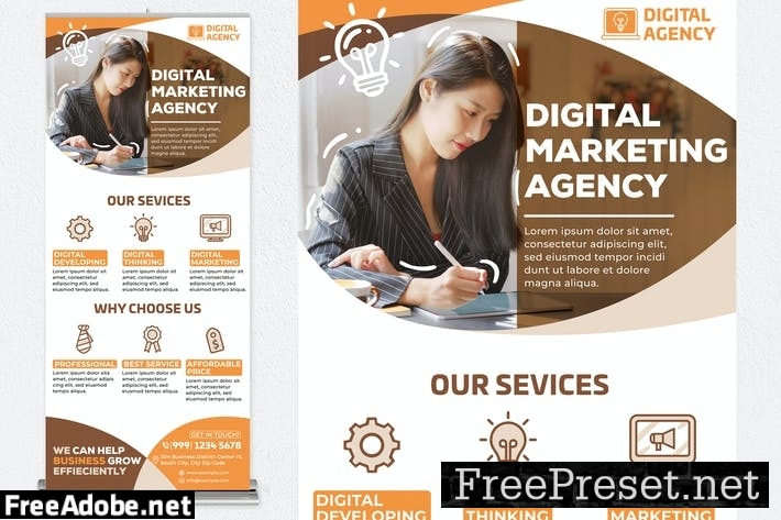 Digital Marketing Agency Roll Up Banner VYM9HBT