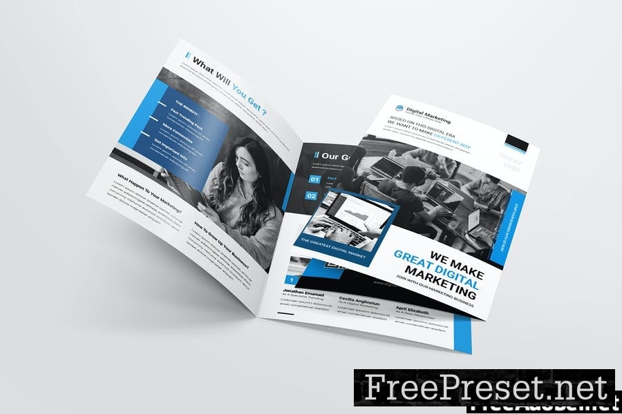 Digital Marketing Bifold Brochure