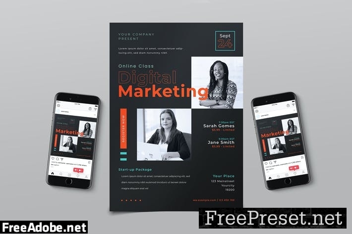 Digital Marketing Flyer Pack NX74LXF