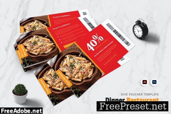 Dinner Restaurant Gift Voucher 5XYUDA5