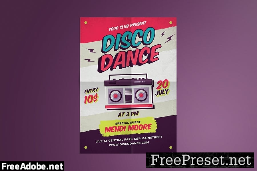 Disco Dance Poster Flyer YF764N