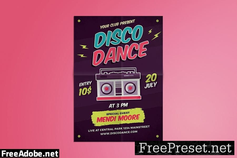 Disco Dance Poster Flyer YF764N