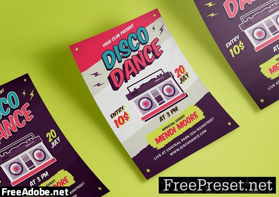 Disco Dance Poster Flyer YF764N