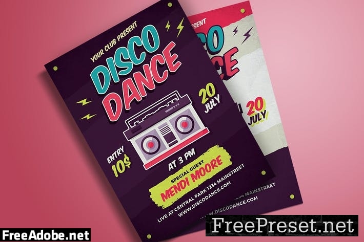 Disco Dance Poster Flyer YF764N