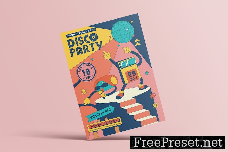 Disco Party Flyer NL7PYET