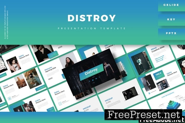 Distroy - Presentation Template BD8A4FN