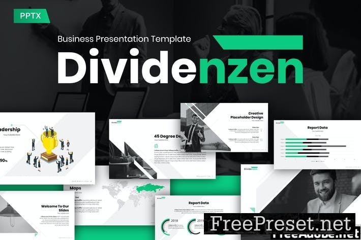 Dividenzen Business Powerpoint Template 9U29F7J