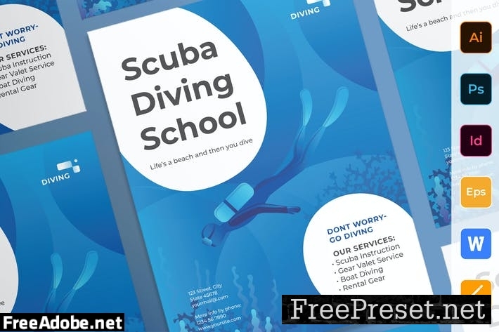 Diving School Poster 2VQKC8J