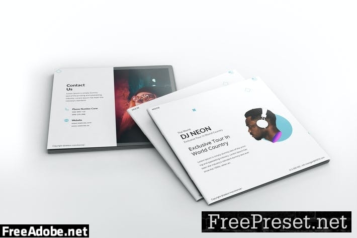 Dj Square Brochure Template PGB9QY4