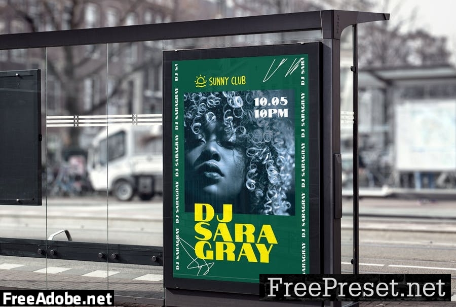 DJSaraGray Party Poster 2W78GZC