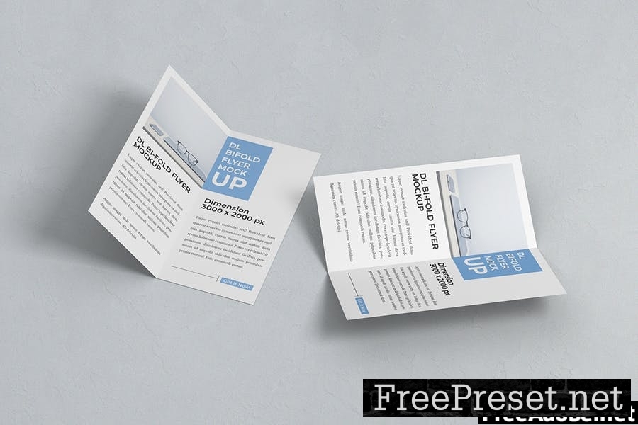 DL Bifold Flyer Mockup Vol 03