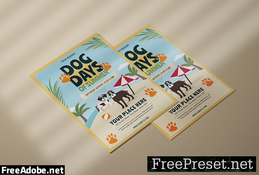 Dog Days of Summer in the Beach - Flyer Template