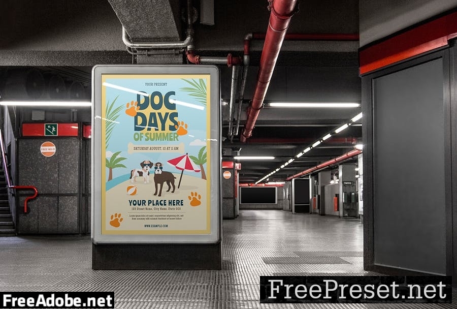 Dog Days of Summer in the Beach - Flyer Template