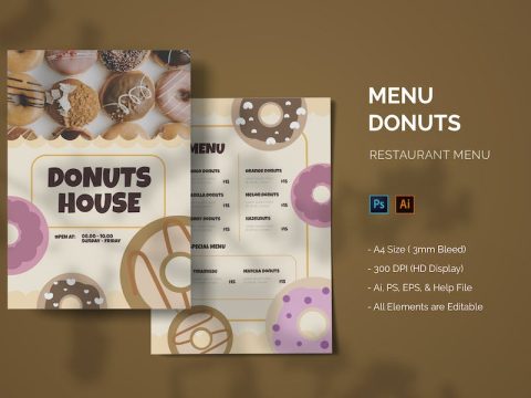 Donuts - Food Menu 6D8LQHT
