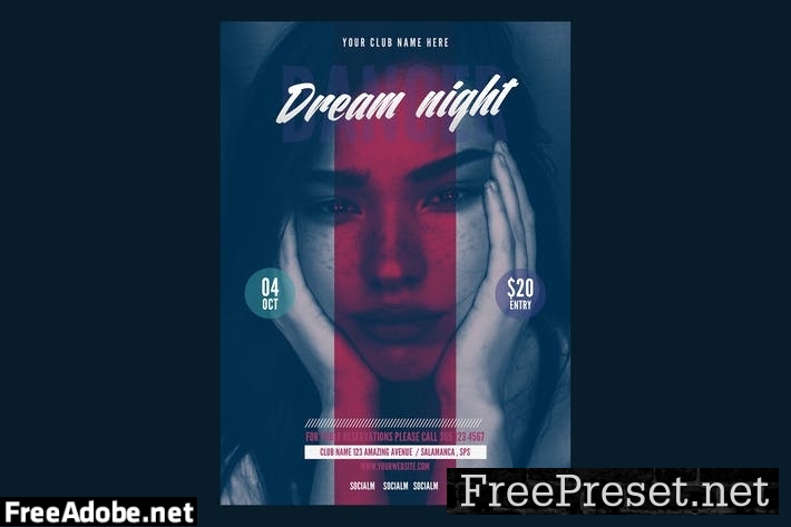 Dream Night Music Flyer Poster GSE8AU