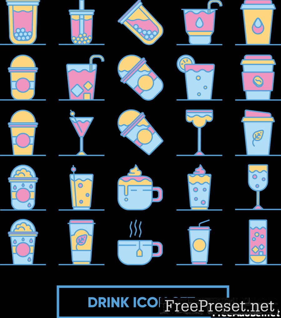 Drink Icons Set