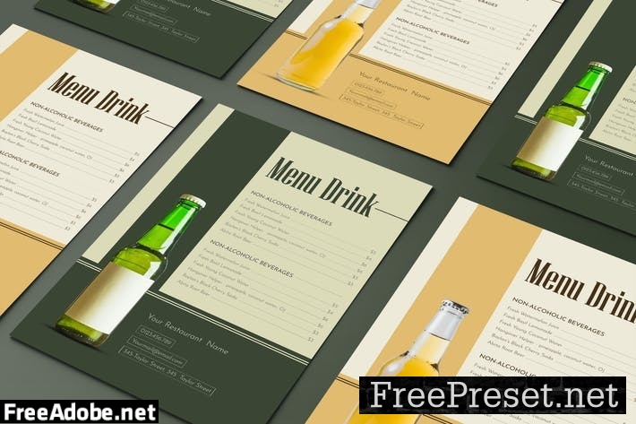 Drinks Menu Template 6632YP5