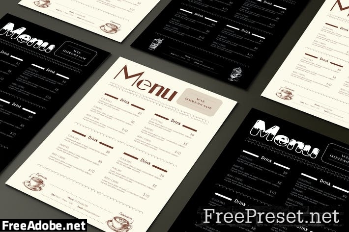 Drinks Menu Template 4AR3YFJ