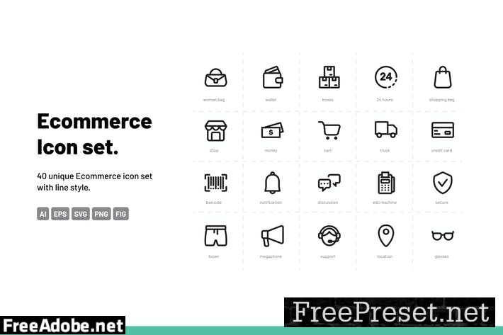 E-commerce Icon Set 4V9A3K3