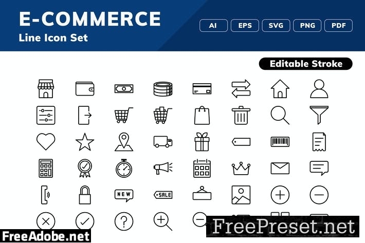 E-Commerce Icon Set AZRNMZK