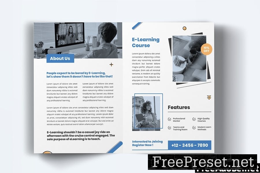 E-Learning/Course Bifold Brochure