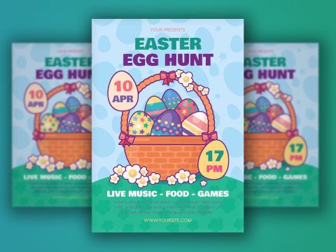 Easter Egg Hunt Basket Poster QATE4UJ