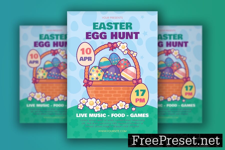 Easter Egg Hunt Basket Poster QATE4UJ