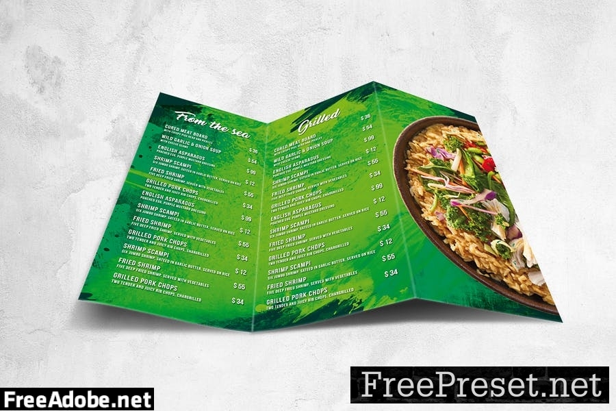 Eco Green Food Menu Design A4 & US Letter