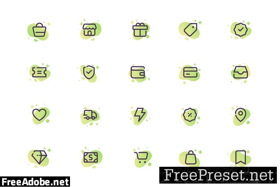 Ecommerce, Online Shopping, marketing icons Set