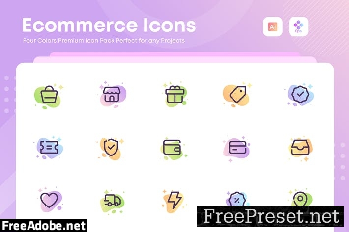 Ecommerce, Online Shopping, marketing icons Set 9GPDU3H