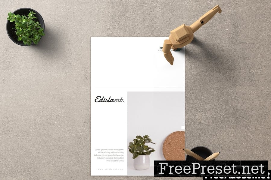 Edislamt - A4 Powerpoint Template GF89B7C