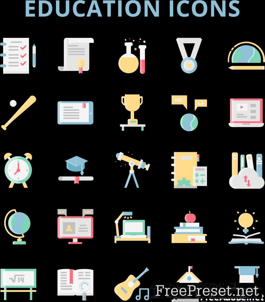 Education Icons Set