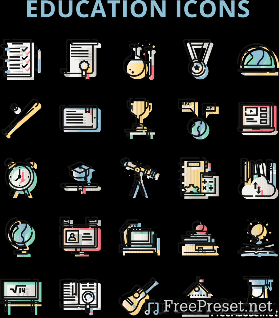 Education Icons Set