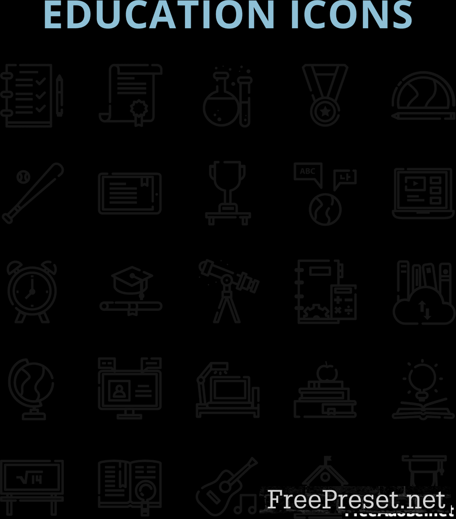 Education Icons Set