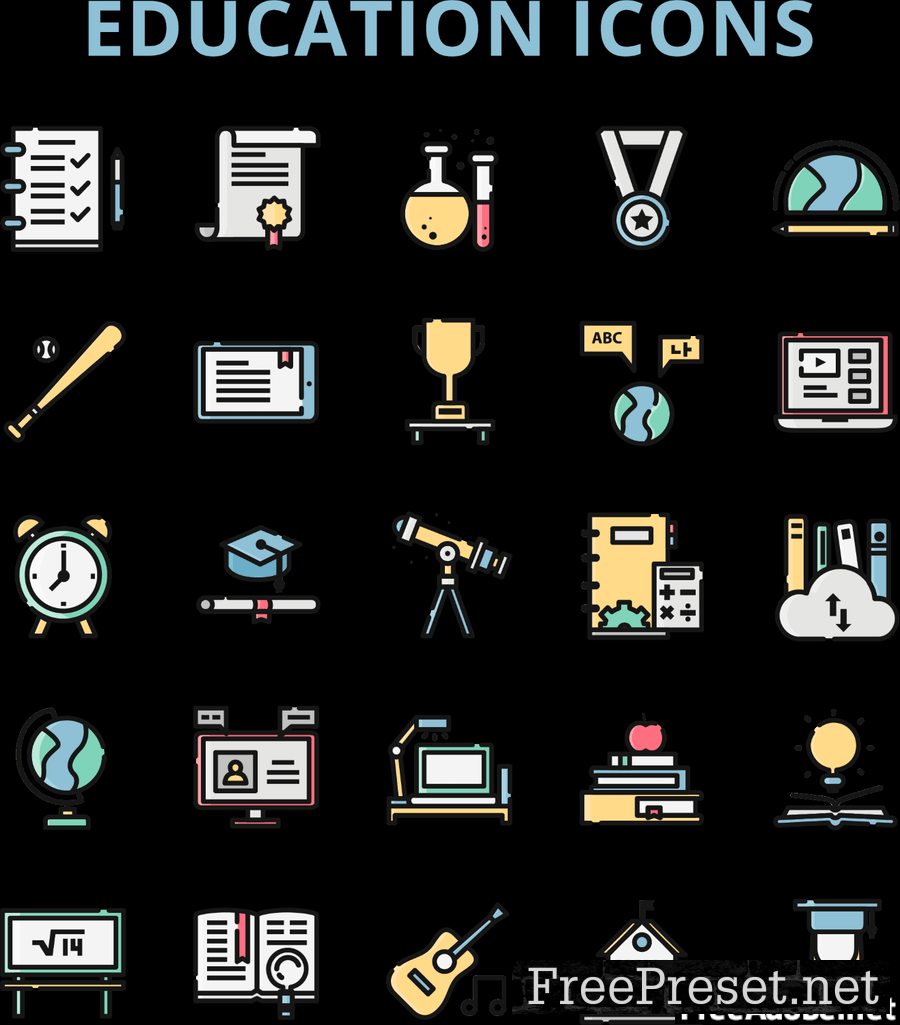 Education Icons Set