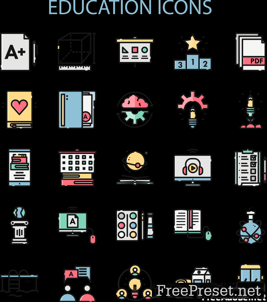 Educational Icons Set