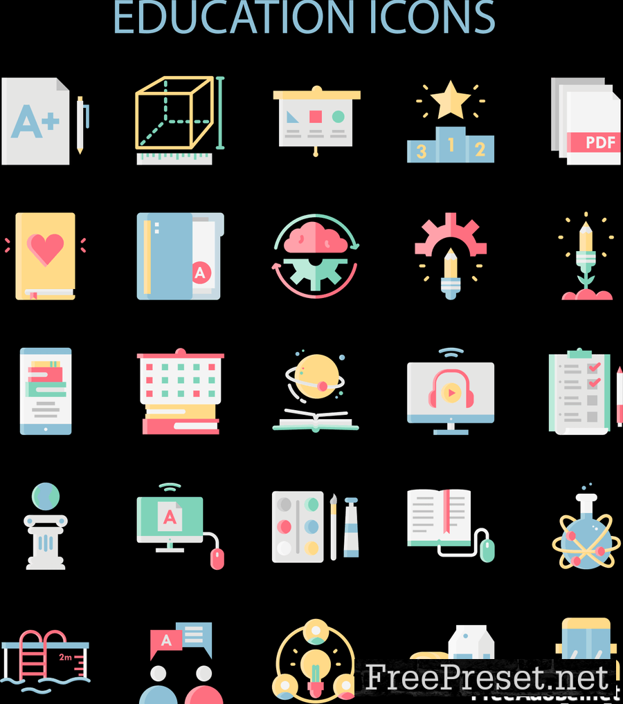 Educational Icons Set