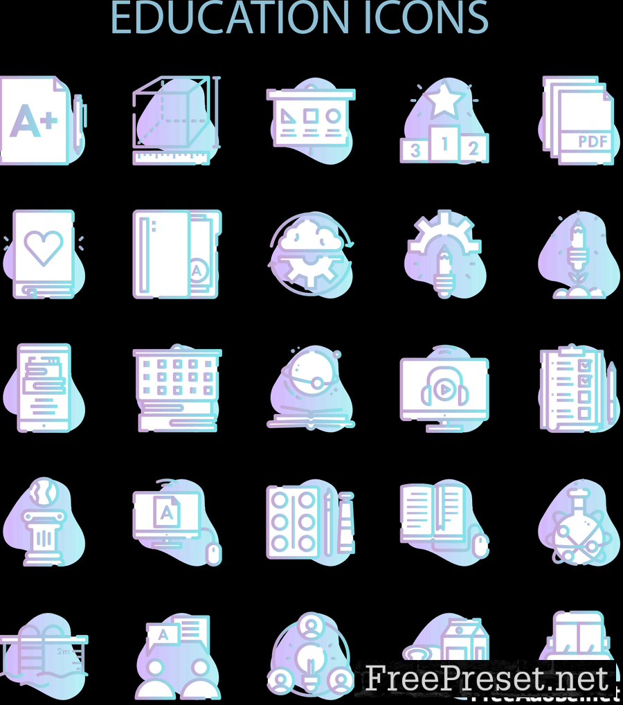 Educational Icons Set