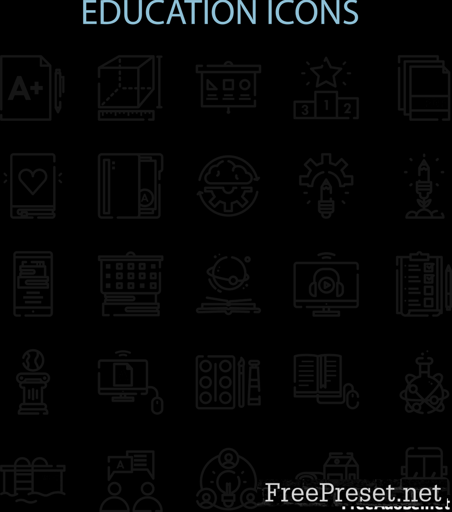 Educational Icons Set