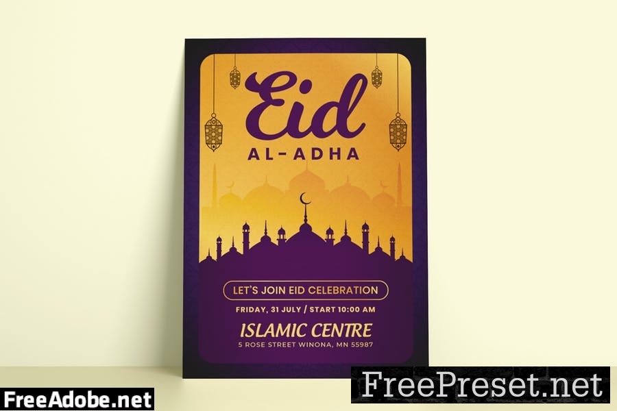 Eid Al Adha Flyer Template V94A6NC