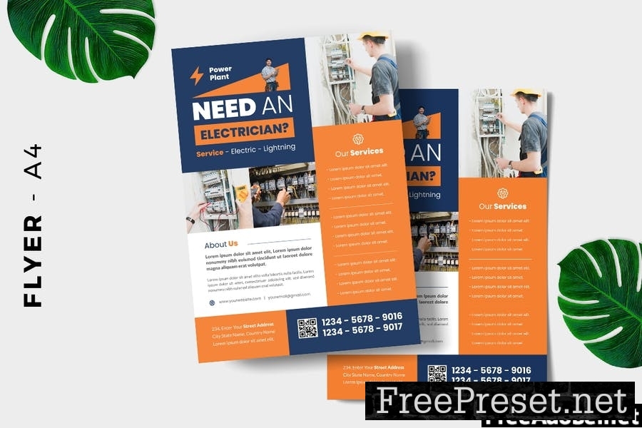 Electrician Service Flyer Design