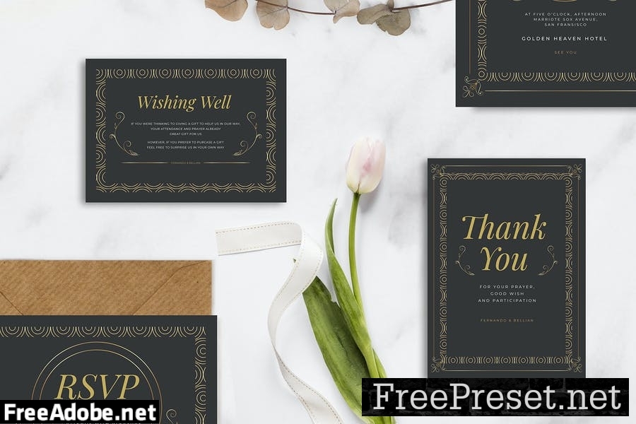 Elegant Classic Vintage - Wedding Invitation PUB2V8Q