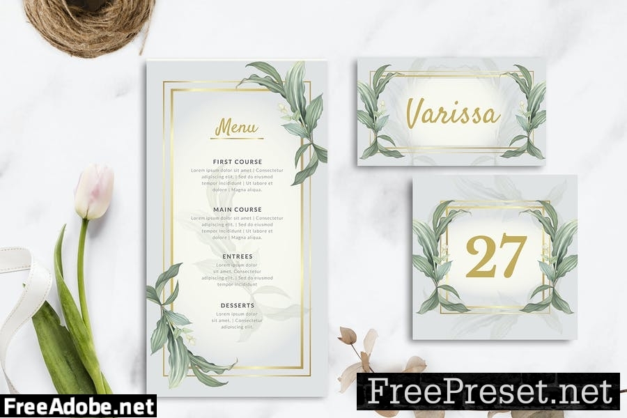 Elegant Floral Leaf - Wedding Invitation HKRFRNQ