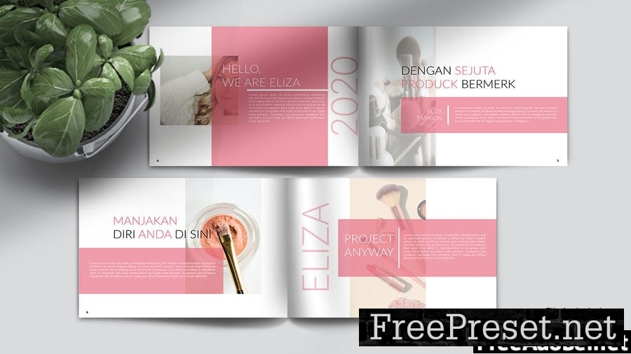 ELIZA COSMETIC - A4 Landscape Beauty Templates ZXJTHNZ