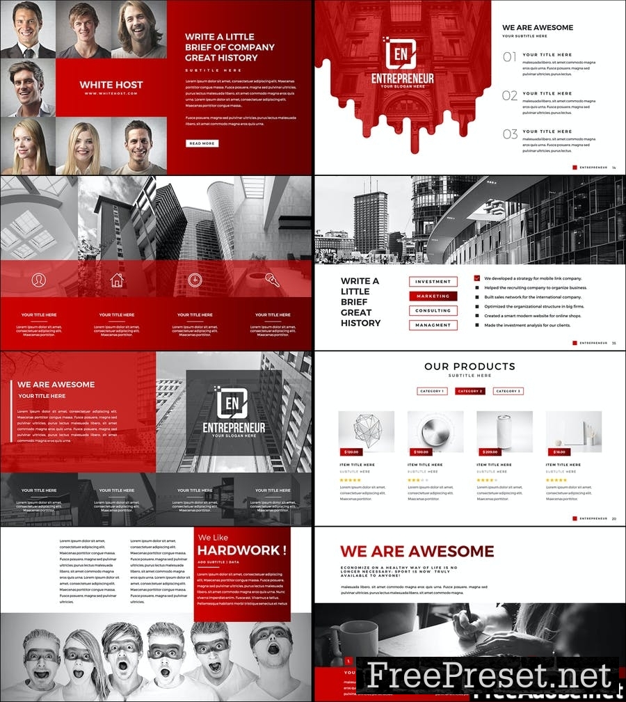 Entrepreneur Powerpoint Template DGJ6ESU